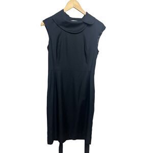 Ports 1961 Cowl Neck Sleeveless Black with Ribbon Tie Dress Sz. 6